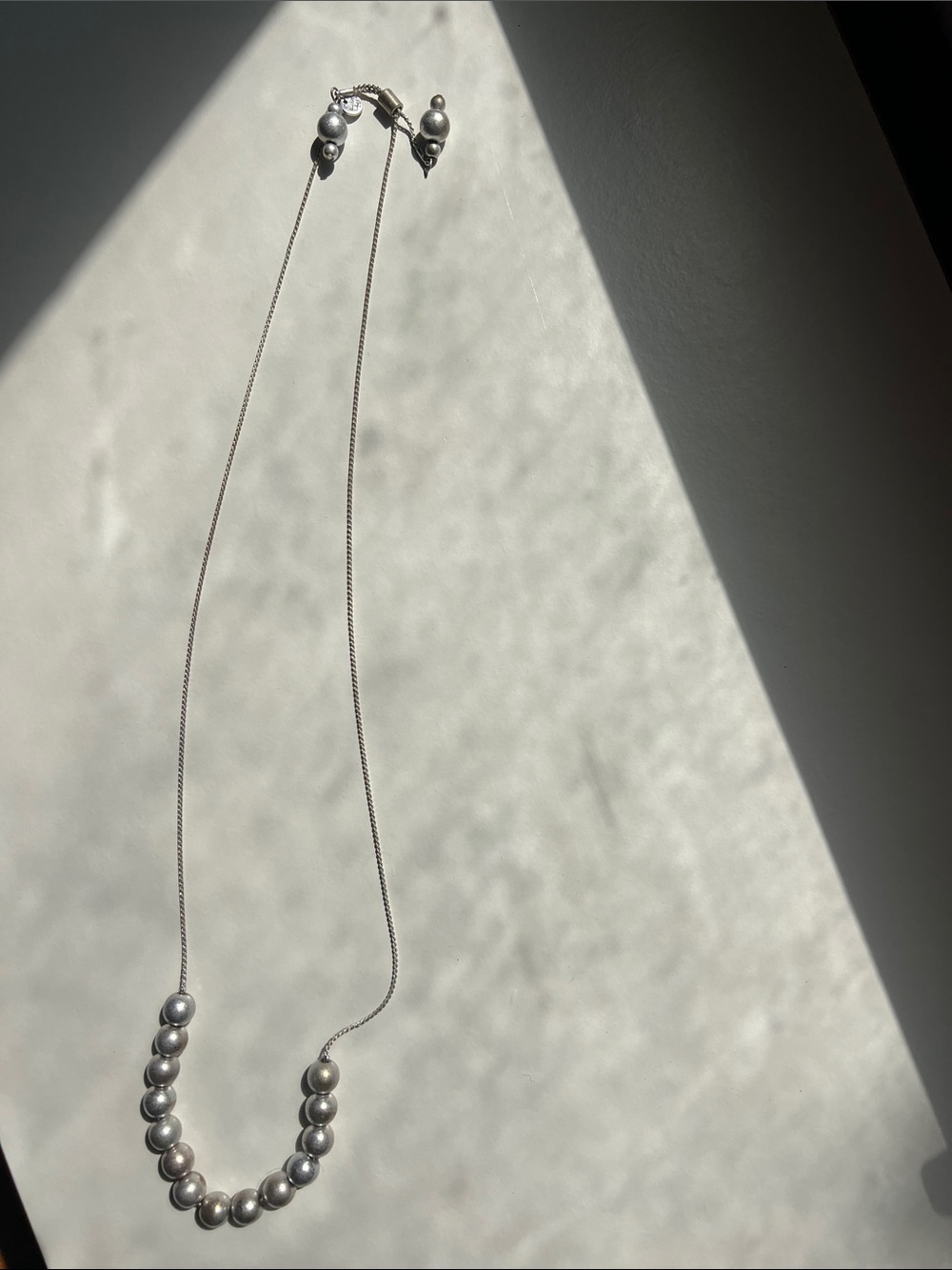 Marlyn Schiff Silver Beaded Necklace-